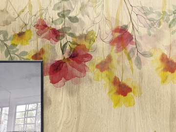 BLOSSOMY WPN 119 - Panoramic wallpaper with floral pattern by Spaghetti Wall - view 2